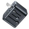 AWEI Adapter siec 2xUSB+3xUSB-C C-39 35W4w1 US/AU/EU/UK czarny/black Universal Travel GaN Charger